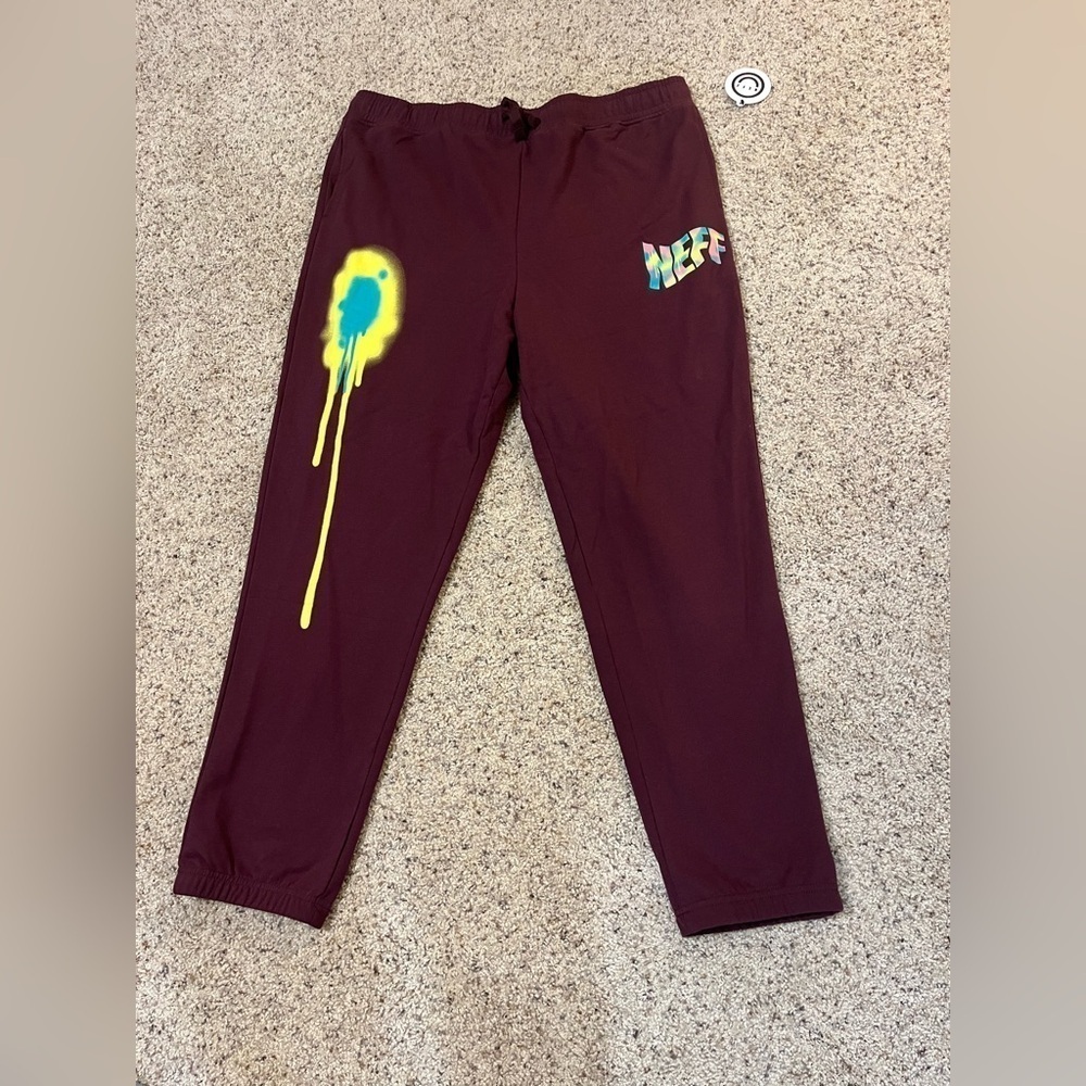 Neff Graffiti Spray Paint Splatter Tapered Leg Sweatpants Mens Size 2XL NWT - Picture 10 of 10